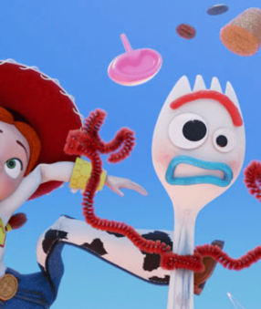 image from toy story 4 with jessie and forky