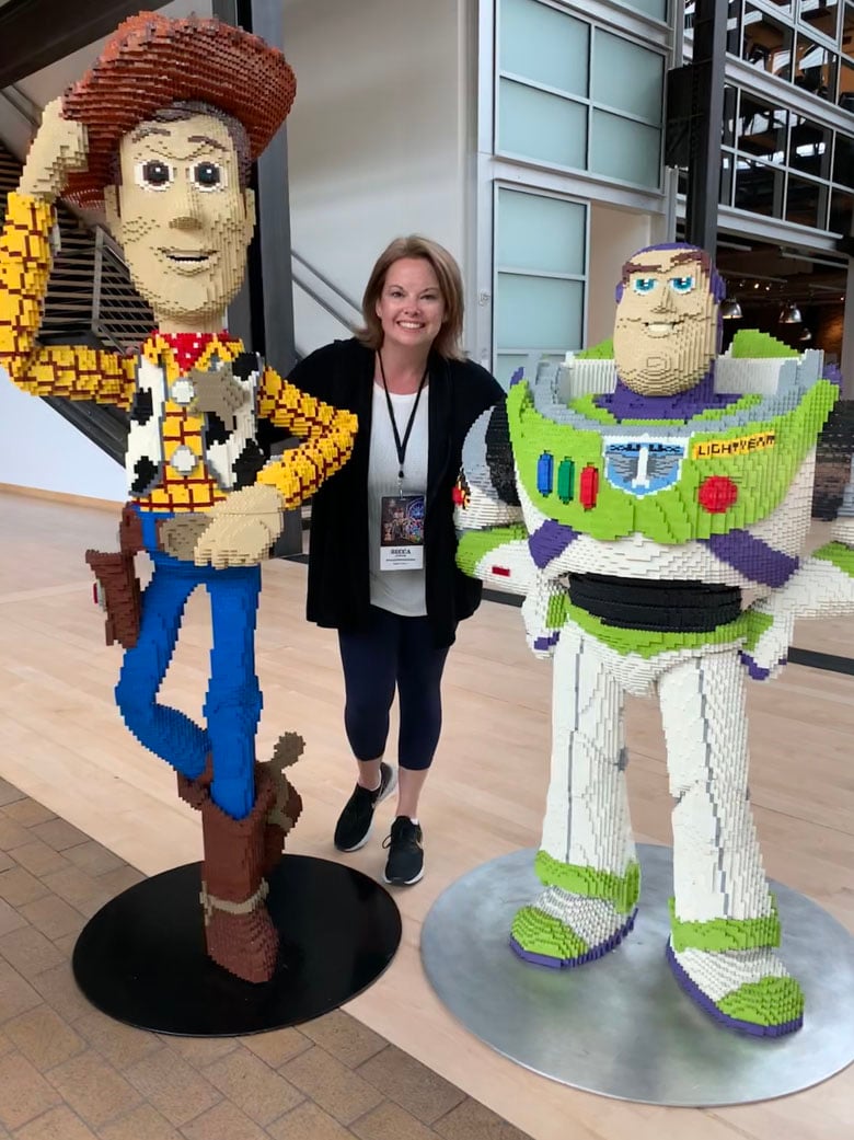 image of me at pixar headquarters in the steve jobs building