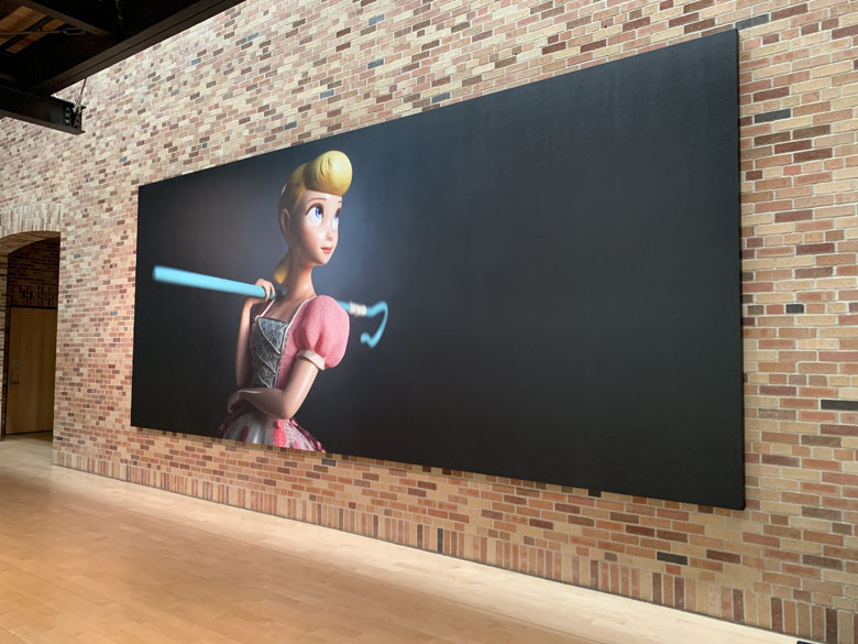 image of Pixar seating area with portrait of Bo Peep