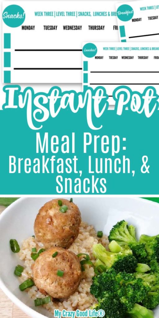 collage image with free printables and pic of teriyaki meatballs