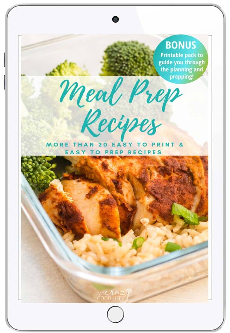 ipad with cover of Meal Prep Recipes ebook