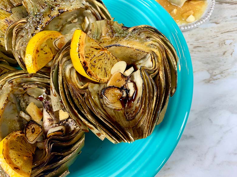 Delicious Roasted Artichokes with Dipping Sauce