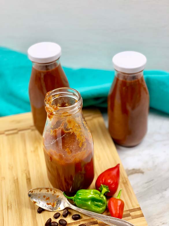 sauce in glass jars