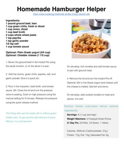 sample page from the meal prep recipes ebook!