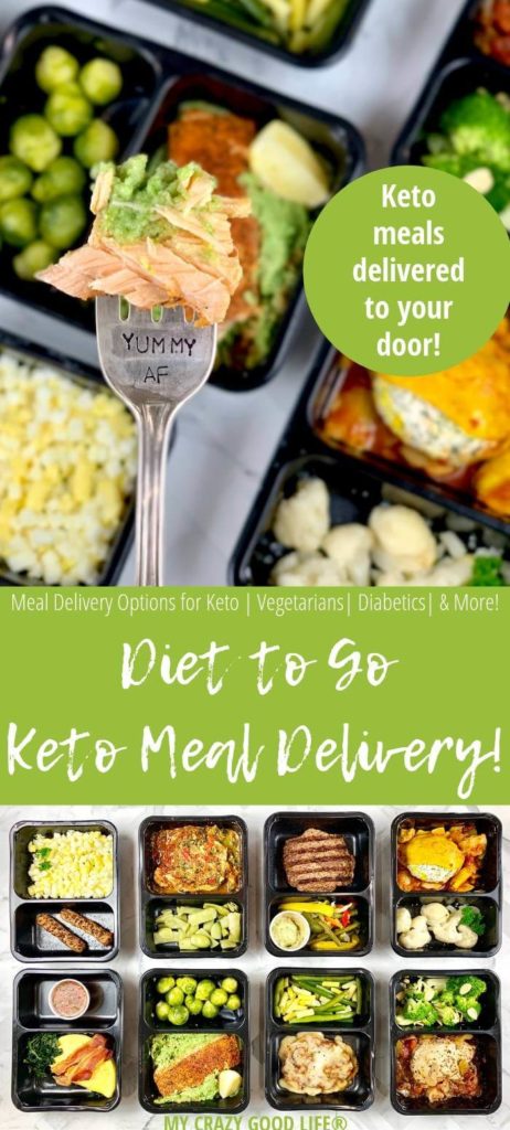 Pin style image showing Diet to Go Keto menu options