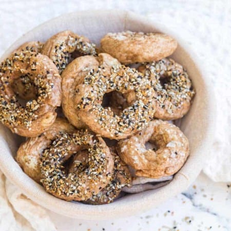 image of bowl of homemade bagels