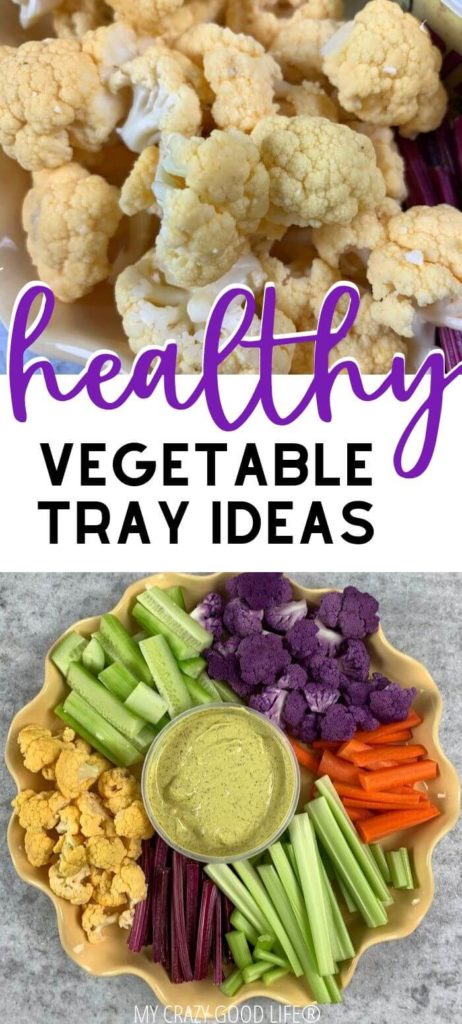 Healthy veggie tray ideas for the holidays.