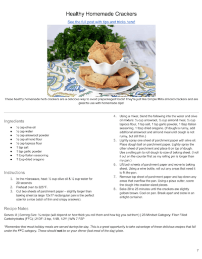 Sample page from the 2B Mindset Holiday Recipes eBook.