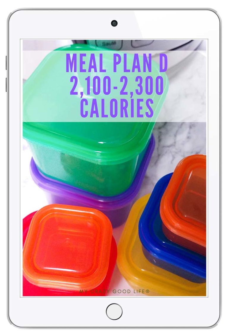 Container Based Portion Control Meal Plan D