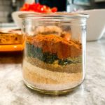 homemade fajita seasoning in a small glass jar