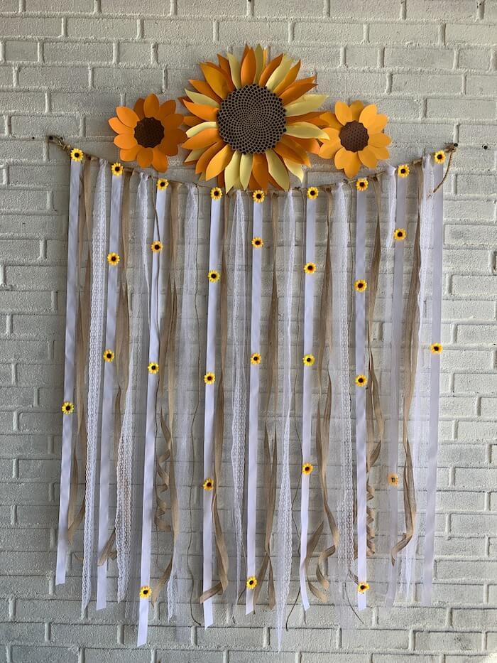 larger Cricut sunflowers make a nice statement piece as we compare cricut maker vs cricut explore air 2