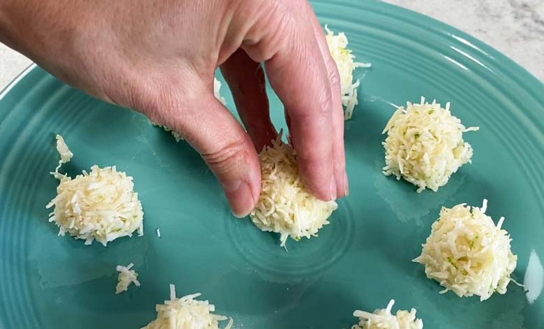 rolled coconut bites