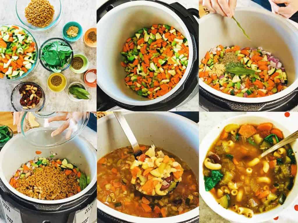 Minestrone Soup collage