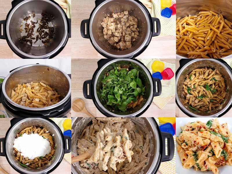 images showing steps to make this pasta