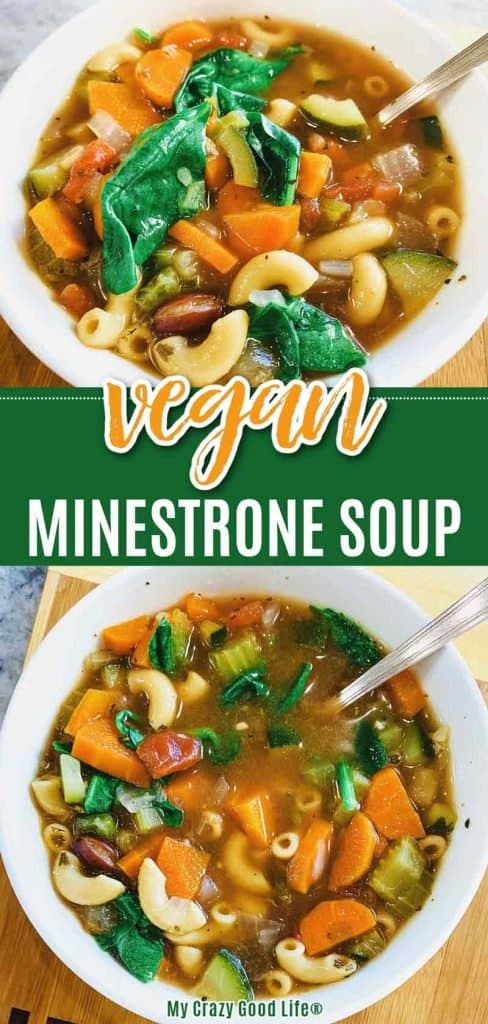 Vegan Minestrone Soup pinterest image