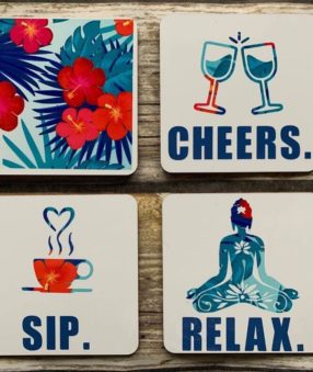 featured image showing finished coasters with infusible ink