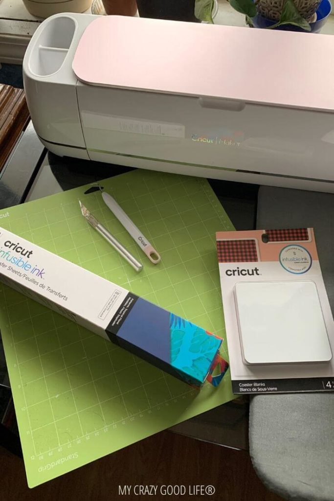 Supplies needed to make a project with Cricut infusible ink