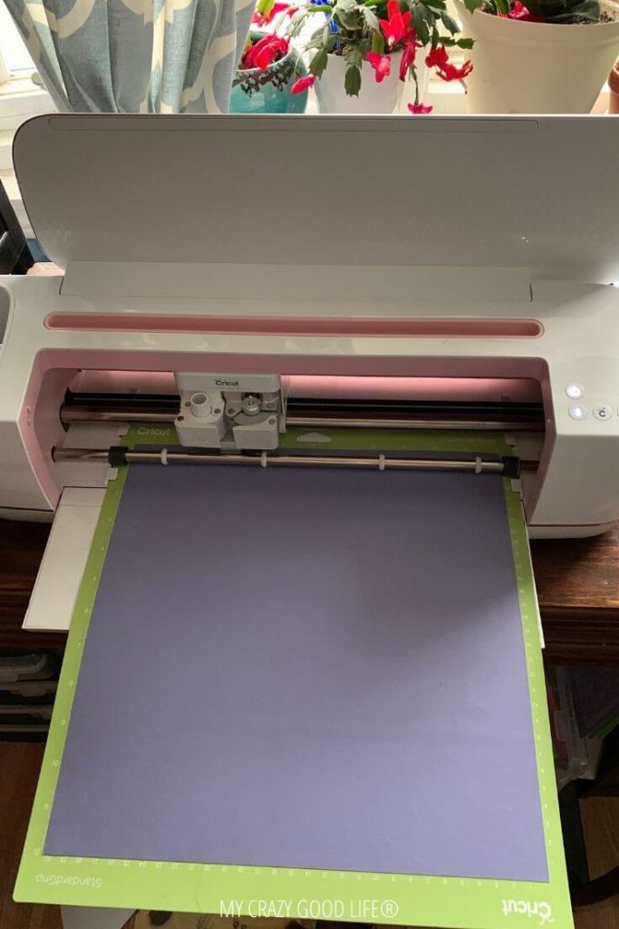 Infusible ink is loaded properly on the mat and inserted into the Cricut Maker