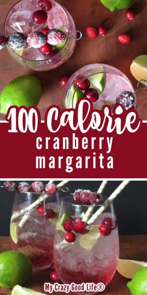 collage image for cranberry margaritas