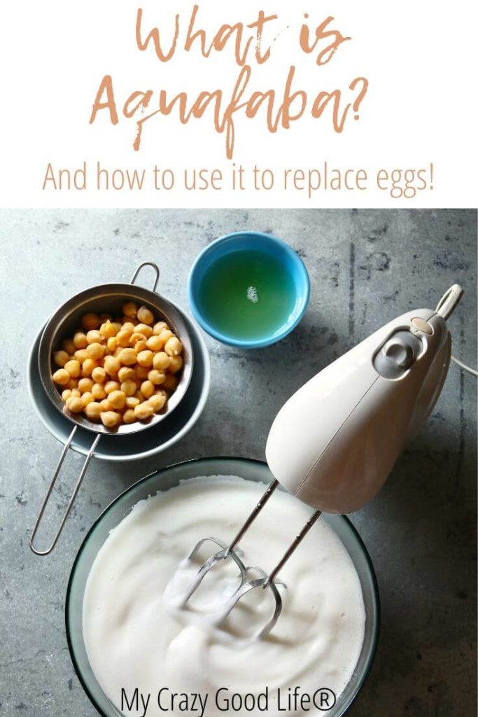 Image showing the process of making aquafaba into vegan egg substitutes.