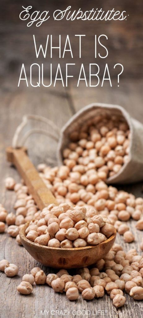 Image and of dried chickpeas that are ready to be cooked to make aquafaba for pinterest