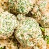 close up of turkey swedish meatballs over rice