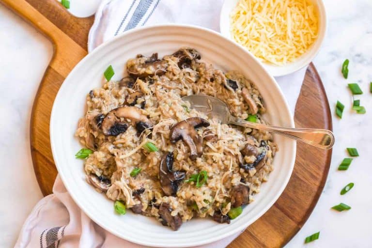 Instant Pot Brown Rice Risotto with Mushrooms