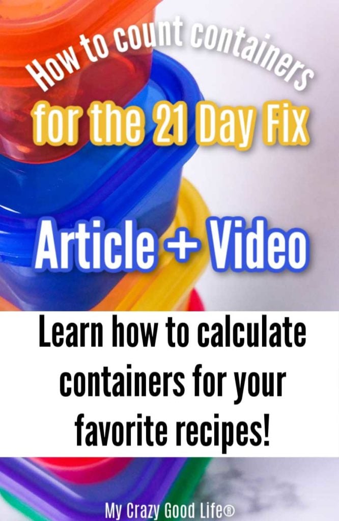 image of 21 day fix color containers with text for pinterest