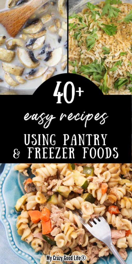 collage image of 40 easy recipes with text and collage pictures