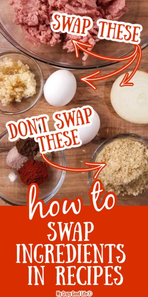 image how to swap ingredients with text for pinterest