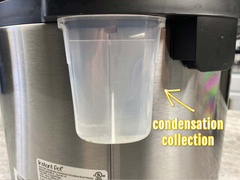 labeled image showing condensation collector