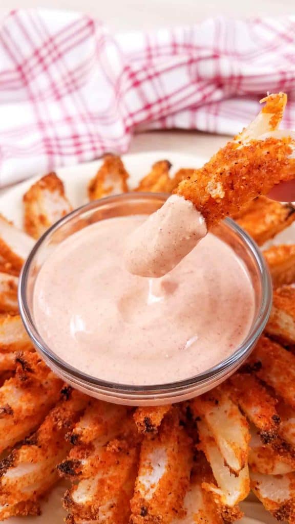 Baked Blooming Onion with Spicy Dipping Sauce