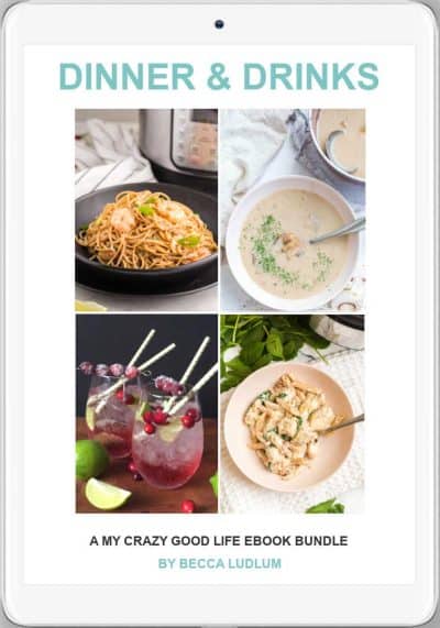 book cover for dinner and drinks recipe bundle