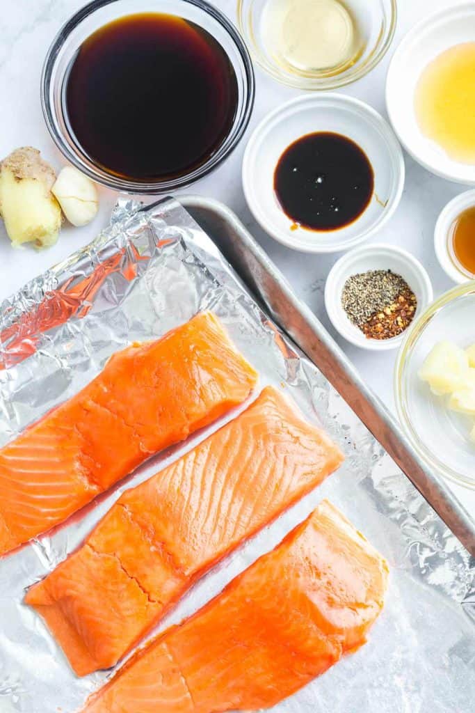 ingredients needed for this spicy teriyaki salmon