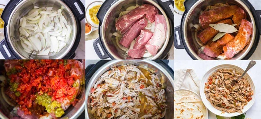 collage showing how to make this in the Instant Pot