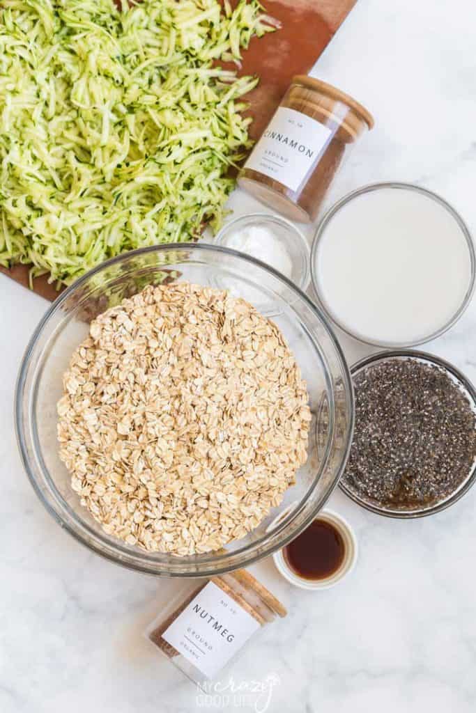 ingredients needed for zucchini bread baked oatmeal