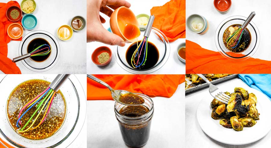 collage showing how to make this teriyaki sauce