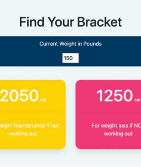 static image of bracket calculator