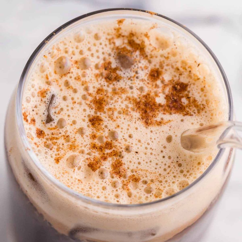 Pumpkin Cream Cold Foam with pumpkin spice sprinkled on top.