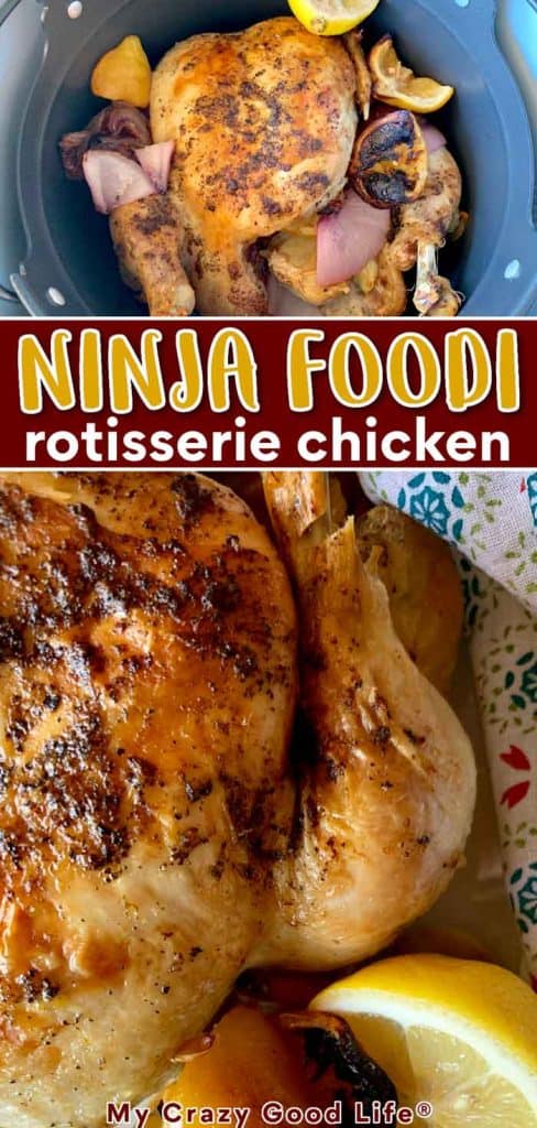 Ninja Foodi Rotisserie Chicken pin