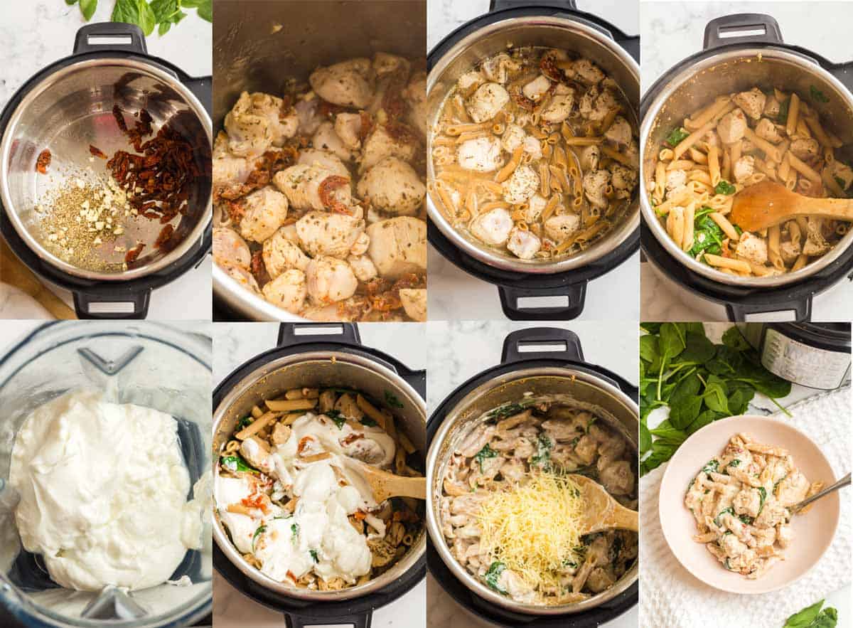 Healthy Tuscan Chicken Pasta Recipe : Healthy Instant Pot Recipes