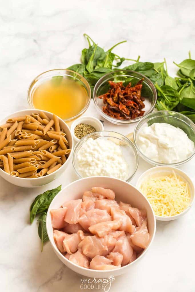 ingredients for tuscan chicken pasta