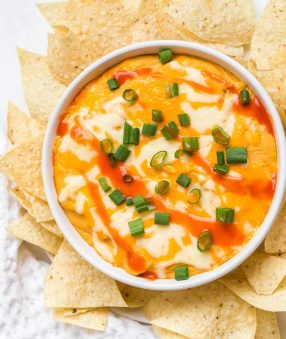 image of buffalo cauliflower dip from above