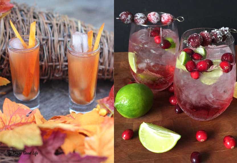 collage of cocktails
