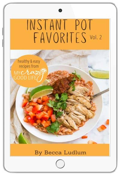 cover of the instant pot favorites on an iPad