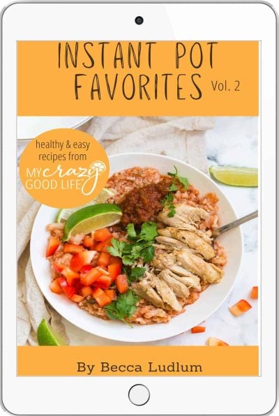 cover of the instant pot favorites on an iPad