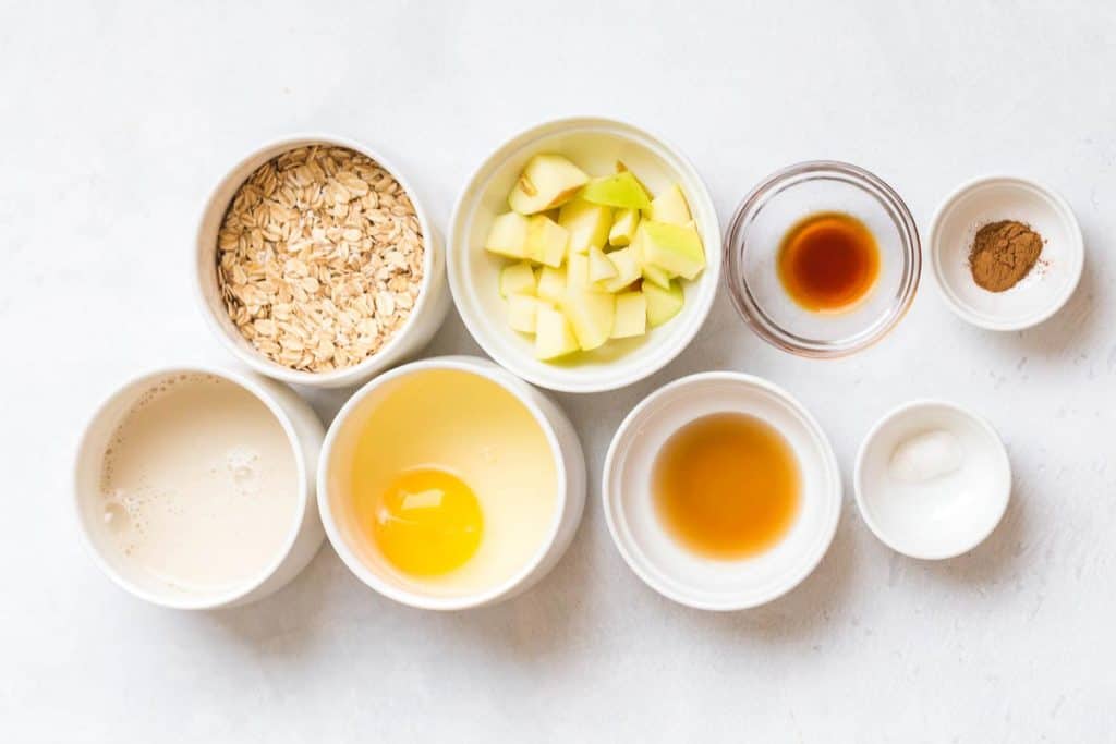ingredients needed to make Instant Pot Baked Apple Cinnamon Oatmeal