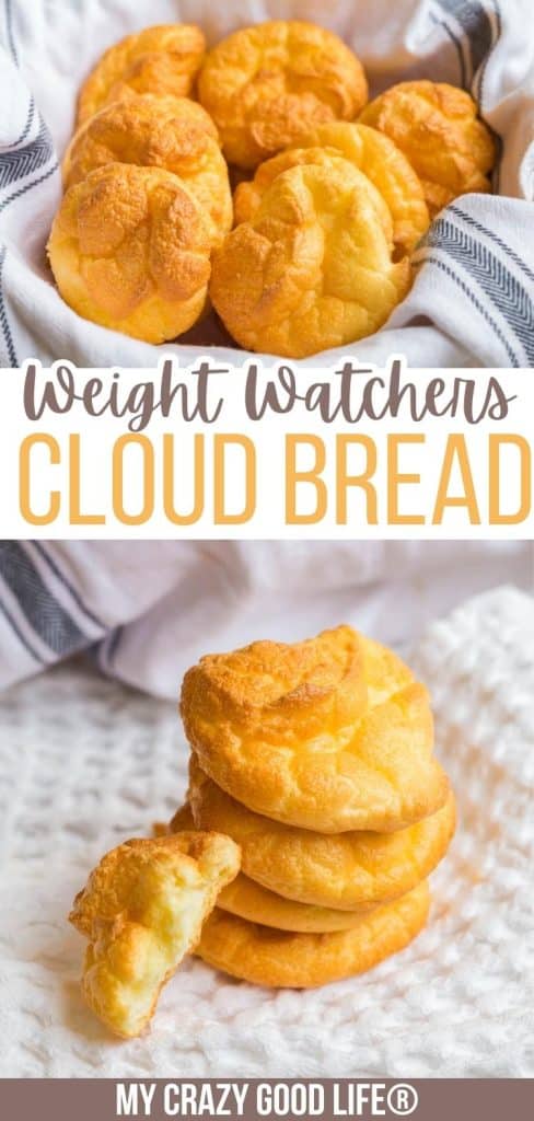 two images and text of weight watchers cloud bread