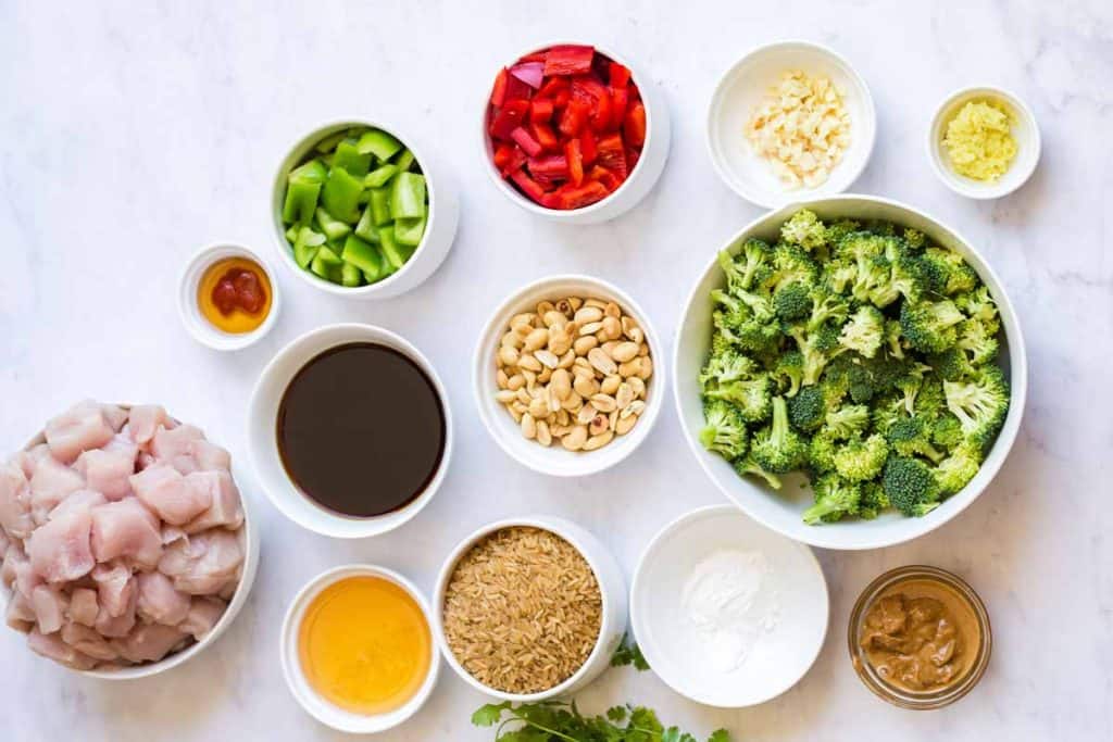 ingredients needed to make Healthy Kung Pao Chicken