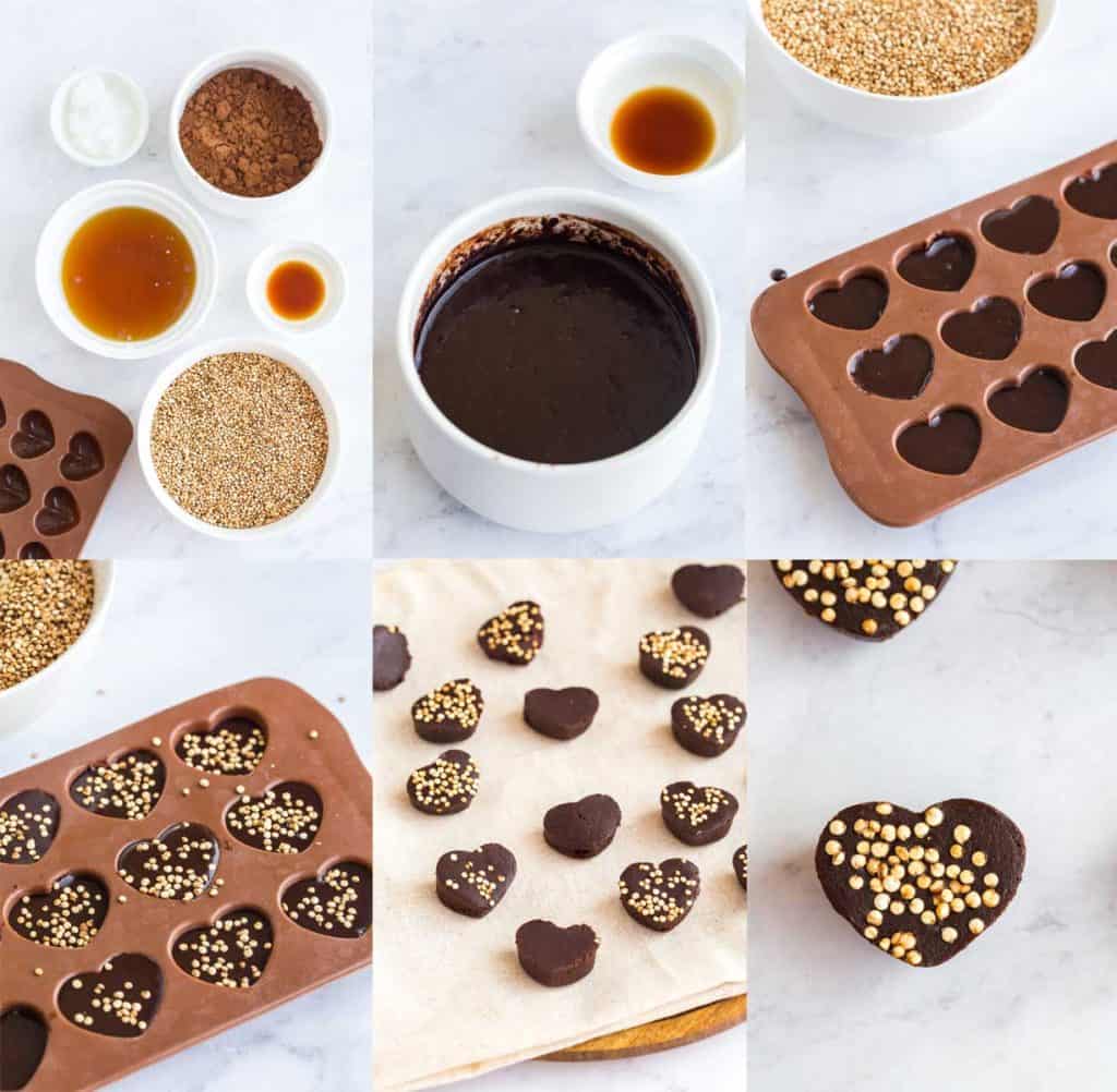 collage of steps to make Homemade Vegan Chocolate Recipe
